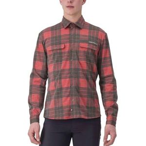 CASTELLI 4523524-642 Unlimited Flanel herenhemd Pompeian rood/zwart, maat XXL, Pompeian Red/Zwart, XXL