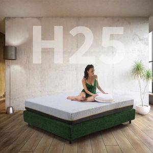 Matras met pocketvering en orthopedisch traagschuim, hoogte 25 cm, zeer comfortabel, halfstijf, Frans bed, 130 x 200 cm, Italiaanse matras met afneembare overtrek, model Night-Memory