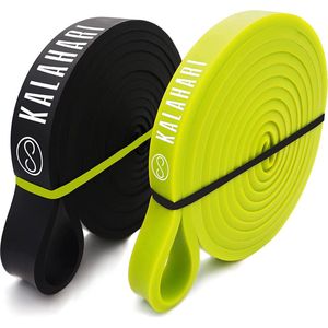 KALAHARI elastische spierband, set plus oefenboek in het Frans – weerstandsbanden voor training, sport, rekken, fysiotherapie – fitnessbanden