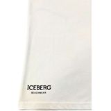 Iceberg - T-shirt - Wit - Katoen - Ronde Hals - Korte Mouwen - Logo-print