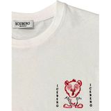 Iceberg - T-shirt - Wit - Katoen - Ronde Hals - Korte Mouwen - Logo-print