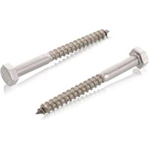 Houtdraadbout Din571 8X40Mm Rvs A2 - 100 stuks