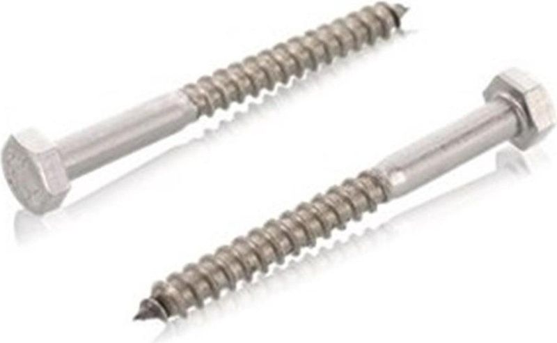 Bouten - Houtdraadbout - Zeskantkop - Roestvaststaal A2