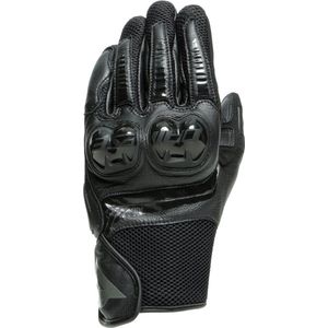 Dainese Mig 3 uniseks leren handschoenen, motorhandschoenen, leer, goedgekeurd, voor dames en heren, zwart/zwart, XXS