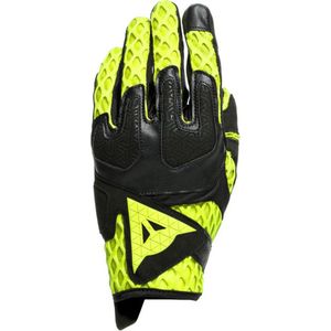 Dainese Air-Maze Uniseks handschoenen, motorhandschoenen, stof, voor dames en heren, zwart/neongeel, XXS