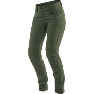 DAINESE Casual Slim Lady Tex Damen Motorrad-Hose mit Pro-Shape 2.0-Protektoren Motorrad-Jeans Motorsport-Hose 202755157 Grün