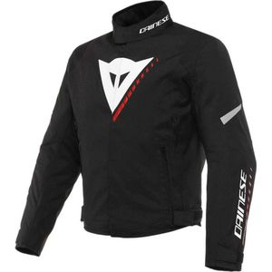 Dainese Veloce D-Dry Jas - Zwart Wit Lava Rood - Waterdicht
