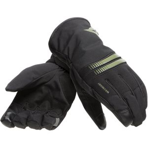 Dainese Plaza 3 D-Dry Gloves, waterdichte motorhandschoenen, heren, zwart/bronsgroen, XS