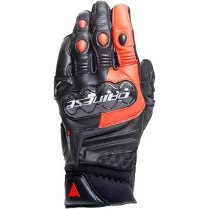 Dainese Carbon 4, handschoenen lang, Zwart/Neon-Rood/Wit, M