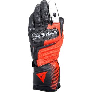 Dainese Carbon 4, handschoenen lang, Zwart/Neon-Rood/Wit, XXL