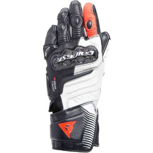 Motorhandschoenen Dames Dainese Carbon 4 Long Zwart-Wit-Neon Rood