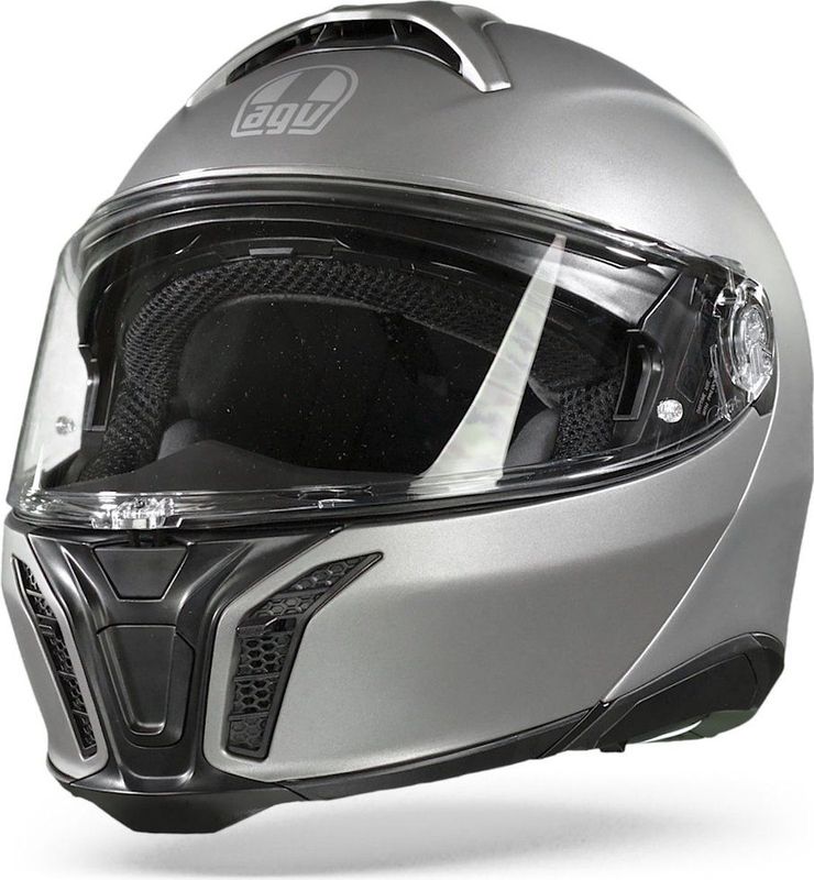 AGV Tourmodular motorhelm Luna mat grijs systeemhelm M