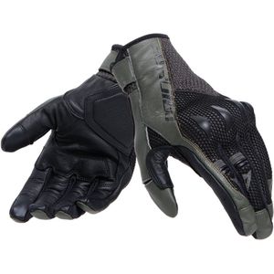 Dainese Karakum Ergo-Tek, handschoenen, zwart/donkergroen, S