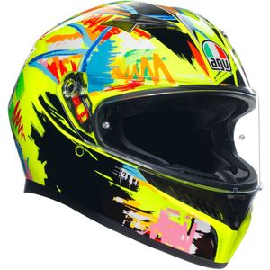 AGV K3 Rossi Winter Test 2019, integraalhelm, Neon-Geel/Zwart/Rood/Blauw, XL