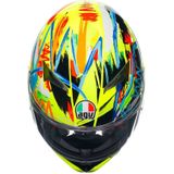 AGV K3 Rossi Winter Test 2019, integraalhelm, Neon-Geel/Zwart/Rood/Blauw, XXL