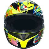 AGV K3 Rossi Winter Test 2019, integraalhelm, Neon-Geel/Zwart/Rood/Blauw, XXL