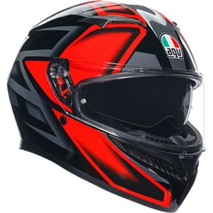 Agv - K3 E2206 Mplk Compound - Helm - Zwart Rood - Kunststof