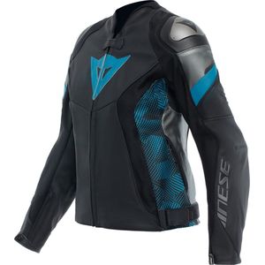 Dainese - Avro 5 - Leren Jas - Zwart Teal Anthracite - Tutu Rundleer