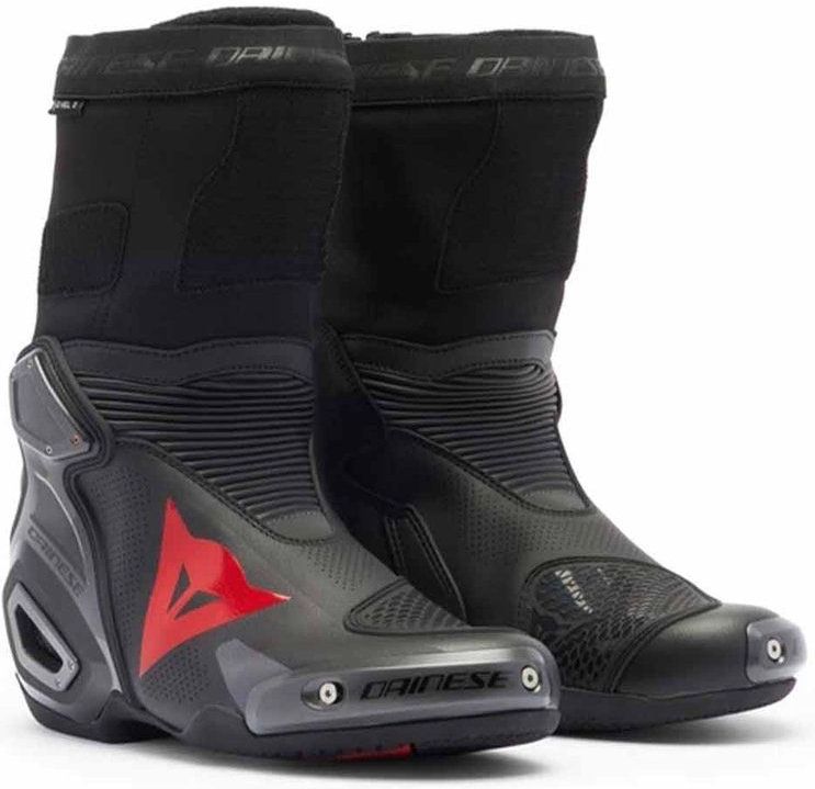 Dainese - Axial 2 Air - Motorlaarzen - Zwart/Rood Fluo - Hoogwaardig Materiaal