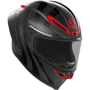 AGV Pista GP RR Intrepido Motorhelm Mat Carbon Zwart Rood - maat L