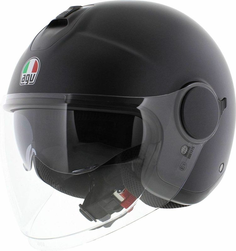 AGV - Eteres - Jethelm - Mat Zwart - High Resistant Thermoplastic