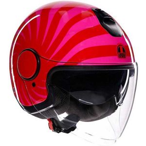 AGV - Eteres - Open Helm - Tropea Rood/Roze - Hoogwaardige Materialen