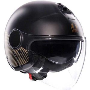AGV - Eteres - Open Face Helm - Ponza Mat Zwart/Goud - Polycarbonaat