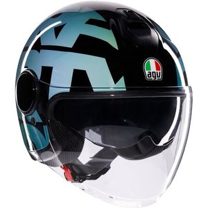 AGV Lido 46 - Open Face Helm - Zwart - Lichtgewicht - Krasbestendig Vizier
