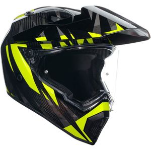 AGV - AX9 E2206 MPLK - Integraalhelm - Steppa Carbon/Grey/Yellow Fluo