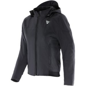 DAINESE Soft Shell Hoodie - Zwart - Softshellmateriaal - Winddicht en Waterafstotend