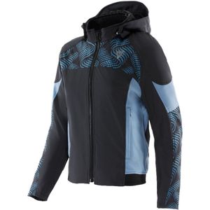 Dainese - Soft Shell Hoodie - Zwart - Blauw Mirage - Jack