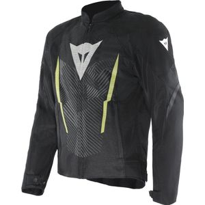DAINESE Herosphere Air Tex Motorjas van stof, geventileerd en voor de zomer, zwart/wit/geel, maat 54