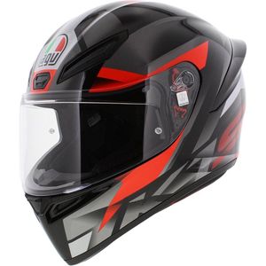 AGV - K1 S - Integraal Motor Helm - Grijs Zwart Rood - ECE22.06 Keuring