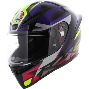 AGV K1 S Fastlap, integraalhelm, Zwart/Lila/Pink/Neon-Geel, M