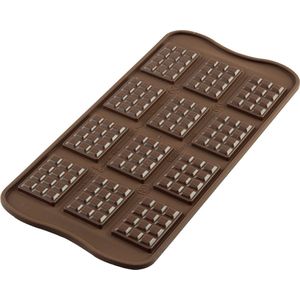 Tabletjes Chocolademal (siliconen) (voor 12 stuks) (Silikomart)