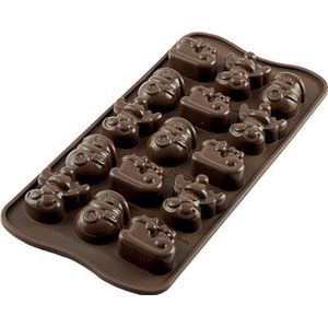 Silikomart Siliconen Chocoladevorm - Choco Winter - 15 figuren