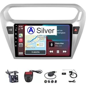 Voor Peugeot 301/Citroen Elysee 2013-2018 9"" Android 12 Multimedia Stereo Auto Video Speler Ondersteunt Stuurbediening/Navigatie GPS FM AM RDS Radio/Carplay Android Auto/Bluetooth 5.0/DVR (Color : M1