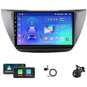 Autoradio Radio GPS Navigatie 9 Inch Touchscreen USB Mediaspeler Android 12 Multimedia Autoradio Voor Mitsubishi Lancer 9 CS 2000-2010 Met BT 5.0 DTS Ondersteuning Achteruitrijcamera Carplay SWC (Col
