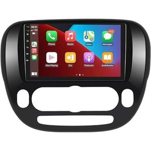 Android 12 Dubbel Din Autoradio Voor Kia Soul 2 PS 2013-2019 Hoofdunit 9""IPS Touchscreen Multimediaspeler met achteruitrijcamera Ondersteuning Carplay Bluetooth GPS Sat Nav RDS SWC (Color : 4Core 2+3