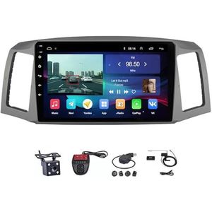Android Double Din Car Stereo 9 Inch Touchscreen Autoradio Autotoebehoren Multimedia Stuurwielbediening met Navigatie Plug And Play Voor JEEP Grand Cherokee 2004-2007 (Size : M500S 4G+WIFI 4G+64G)