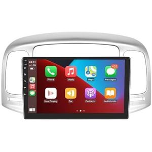Android 12 Dubbel Din Autoradio Voor Hyundai Accent 2008-2011 Hoofdunit 9""IPS Touchscreen Multimediaspeler met achteruitrijcamera Ondersteuning Carplay Bluetooth GPS Sat Nav RDS SWC (Color : 8Core 6+