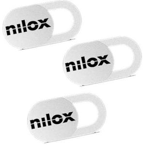 Nilox - Webcam Privacy - afdekking voor pc-camera - ultradun design - geschikt voor notebook, tablet en tv - 3 stuks - kleur wit
