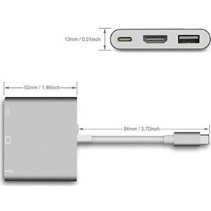 Nilox nlx-tc-hdmiusbt – Mini docking station USB Type-C ()