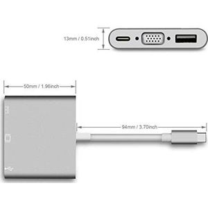 Nilox nlx-tc-vgausbtc - Mini Docking Station USB Type-C, ()