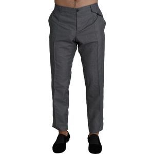 Dolce & Gabbana - Herenbroek - Grijs - Slim Fit - Wol