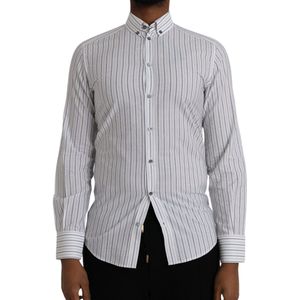 Dolce & Gabbana - Striped Dress Shirt - Zwart-Wit - 100% Katoen