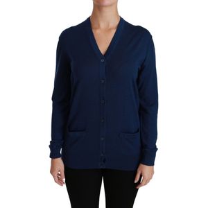 Dolce & Gabbana - Cardigan - Blauw - 100% Zuivere Wol
