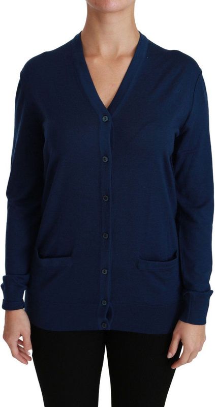 Dolce & Gabbana - Cardigan - Blauw - 100% Zuivere Wol