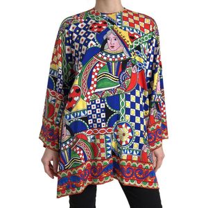 Dolce & Gabbana, Dames, Blouses & Shirts, Veelkleurig, Maat: 3XS Zijde,