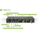 Techly IDATA DP-KVM2 KVM-switch Zwart